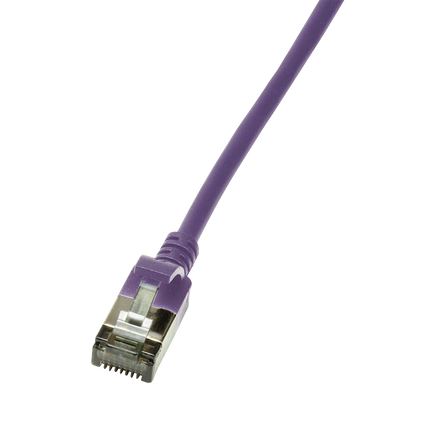 CAT6a U/FTP Ultraflex, 100% koper, paars, 0.3M