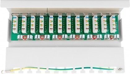 CAT6 Mini/Desktop Patch Panel 12 poorts wit