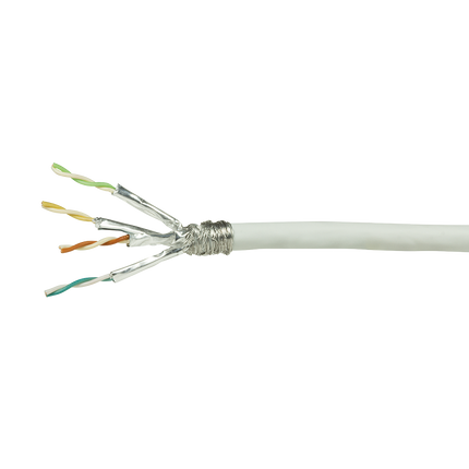 S/FTP CAT7 solid 100M 100% copper white