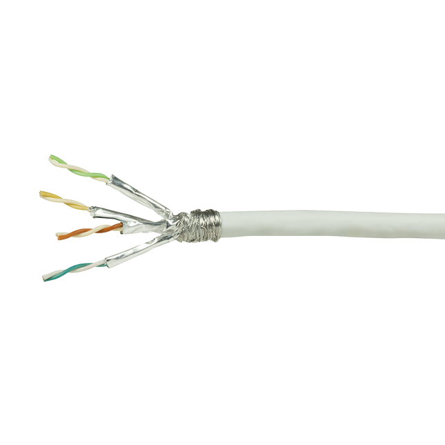 S/FTP CAT7 solid 100M 100% copper white