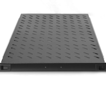 1U pull-out shelf for 1000 mm deep racks 44x483x720 mm, up to 65 kg, black (RAL 9005) Pull-out, with handlebar