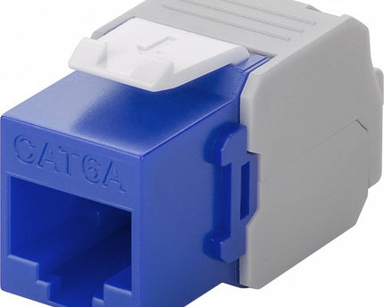 CAT6a Keystone RJ45 unshielded blue