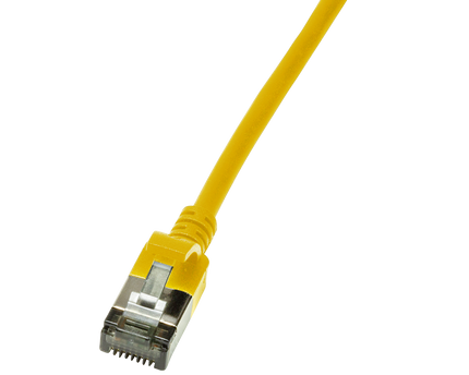CAT6a U/FTP Ultraflex, 100% Copper, Yellow, 0.3M