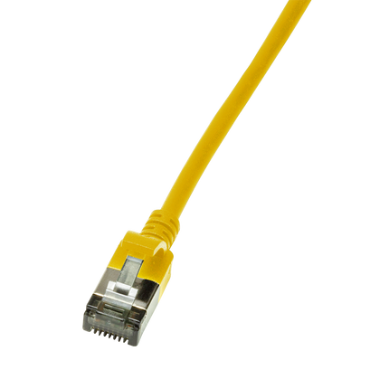 CAT6a U/FTP Ultraflex, 100% koper, geel, 0.3M