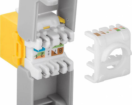 CAT6a Keystone RJ45 unshielded yellow
