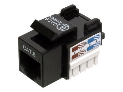 CAT6 Keystone RJ45 unshielded zwart