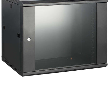 15U wandkast met glazen deur 600x600x755mm (BxDxH)