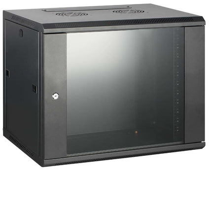 15U wall cabinet with glass door 600x600x755mm (WxDxH)