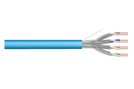 U/FTP CAT6a netwerkkabel stug 100M blauw 100% koper