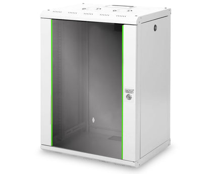16U wandkast, Unique 600x450x820 mm, kleur grijs (RAL 7035)