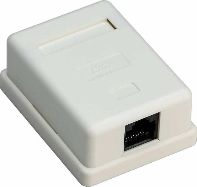 Cat6 UTP 1-port RJ45 Surface Mount Installation Box