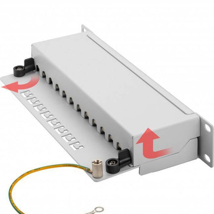 CAT6 10 inch patch panel 12 poorts