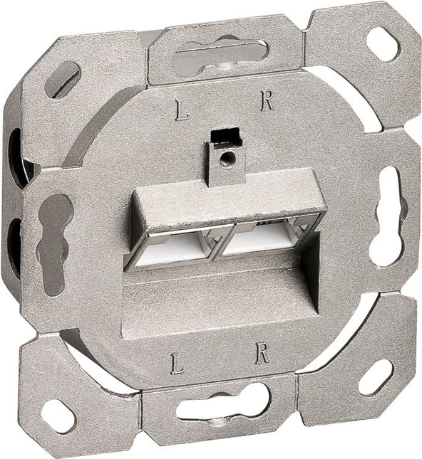 Cat6a Surface Modular Outlet 2x RJ45 Fully Shielded LSA