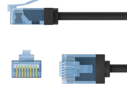 Ultra flexibele 0,15 M CAT 6A-patchkabel, dun, U/UTP, zwart