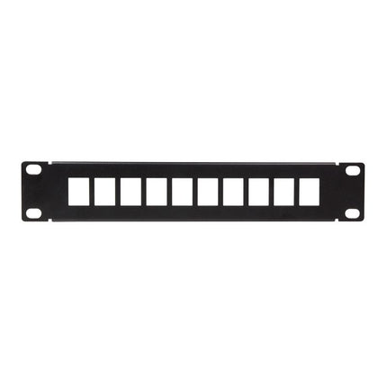 Patch panel for Keystonejack 10 ports 10 inch Black