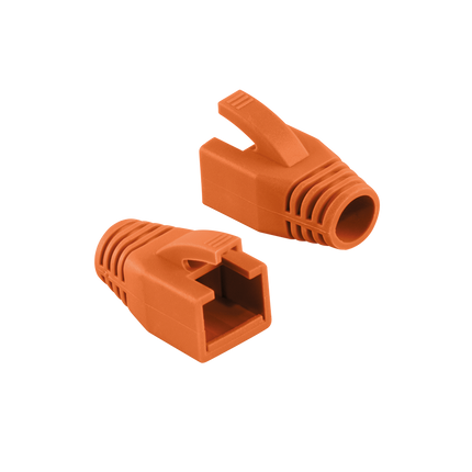 RJ45 strain relief boot 8mm orange 50 pcs