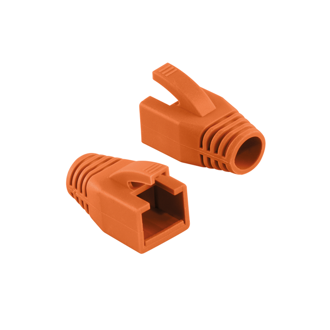 RJ45 strain relief boot 8mm orange 50 pcs