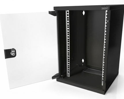 9U wall mounting cabinet 464x312x300 mm (WxHxD), black