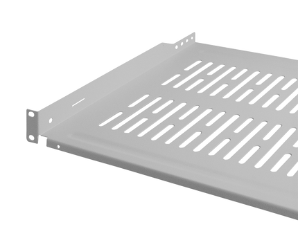 1U shelf for server cabinets of 450mm deep grey