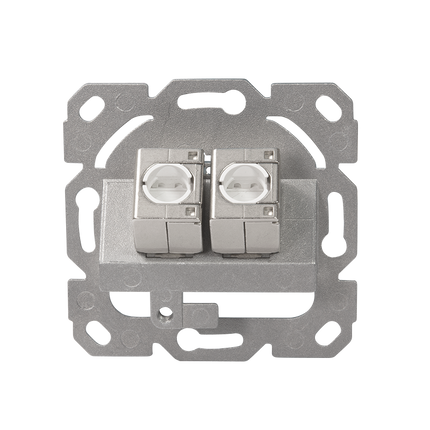 CAT6a keystone flush-mounted box 2-way