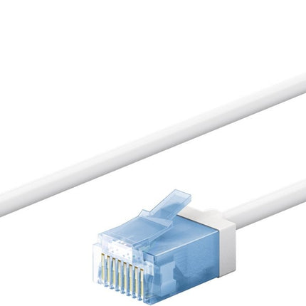 Ultra flexibele 2 M CAT 6A-patchkabel, dun, U/UTP, wit