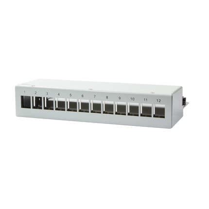 Keystone patch panel box for 12 keystones