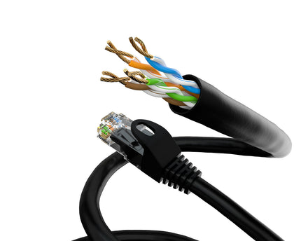 Cat5e 0.5M Black U/UTP cable