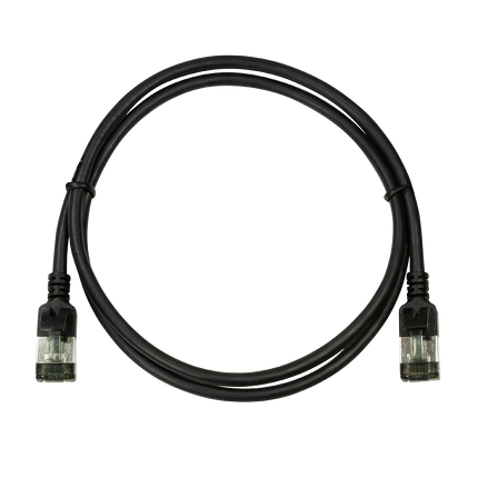 CAT.6A patch cable Ultraflex SlimLine black 1.5m