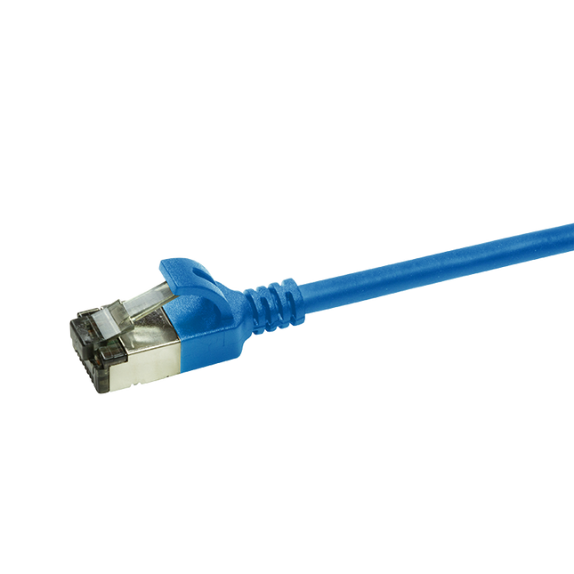 CAT6a U/FTP Ultraflex, 100% koper, blauw, 0.5M