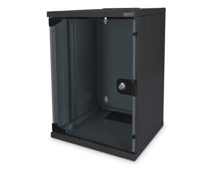 10 inch netwerkbundel, incl. 9U-kast 464 x 312 x 300 mm, zwarte plank, PDU, 8-poorts switch, CAT 6 patchpaneel