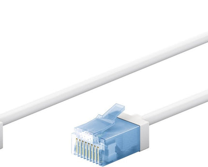 Ultra flexibele 1 M CAT 6A-patchkabel, dun, U/UTP, wit