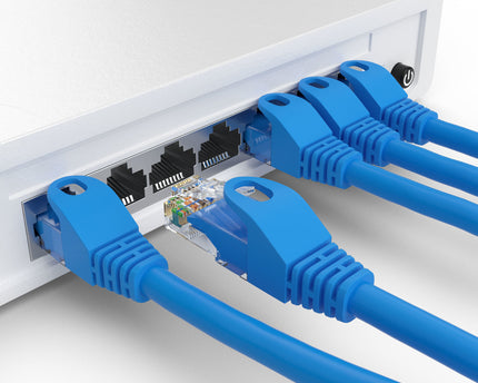 Cat5e 0.25M Blauw UTP kabel