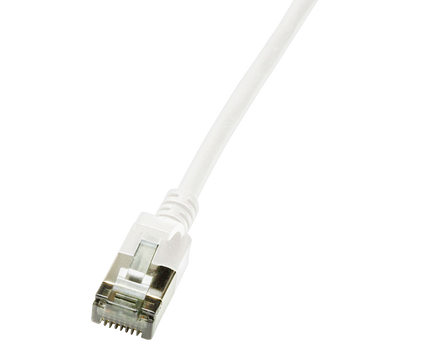 CAT6a U/FTP Ultraflex, 100% koper, wit, 1M