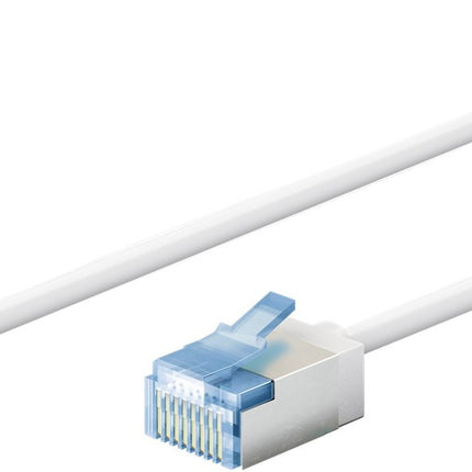 Ultra-flexible 0.25M CAT 6A patch cable, slim, U/FTP, white