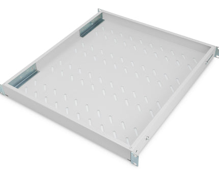 19 Inch 1U shelf for 800mm deep racks 43x484x508mm, adjustable up to 700mm depth, grey