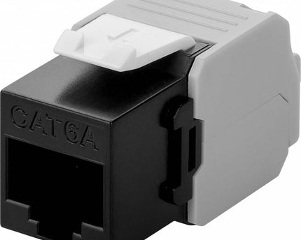 CAT6a Keystone RJ45 unshielded black