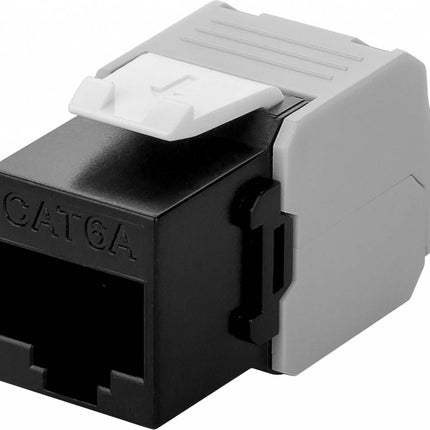 CAT6a Keystone RJ45 unshielded black