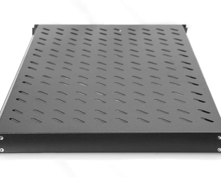 1U pull-out shelf for 1000 mm deep racks 44x483x720 mm, up to 65 kg, black (RAL 9005) Pull-out, with handlebar