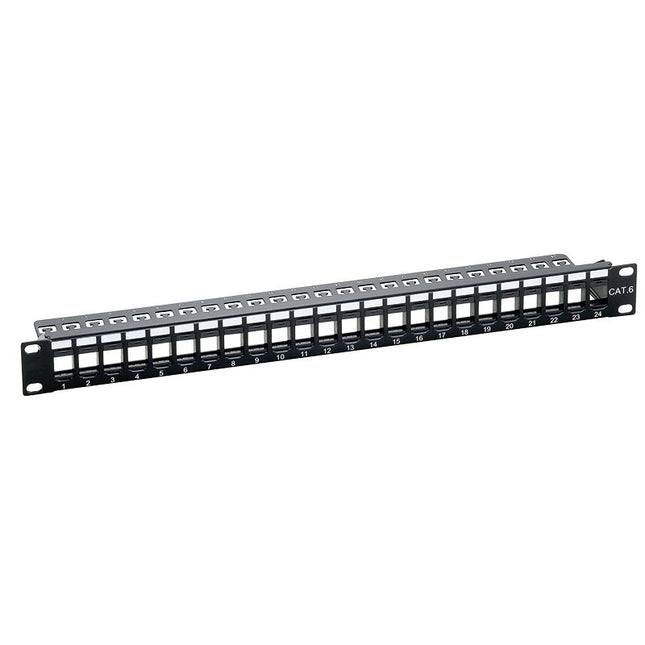 Keystone patchpanel, 24 poorts SNAP IN RAL9005