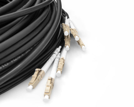 Reeds geassembleerde, 150 M universele breakout glasvezelkabel, multimode OM4, 8 vezels, LC/UPC - LC/UPC