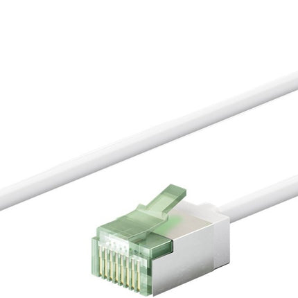 Ultra-flexible 0.50 M CAT 8.1 patch cable, slim, U/FTP, white