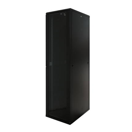 22U server rack with glass door 600x600x1166mm (WxDxH)