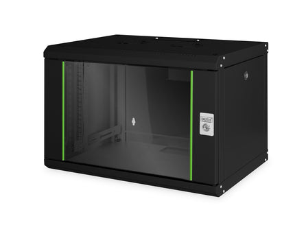 7U wall mounting cabinet, Unique 420x600x450 mm, color black (RAL 9005)