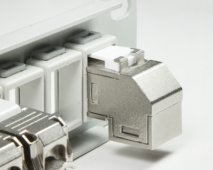 CAT6a keystone connector STP angled