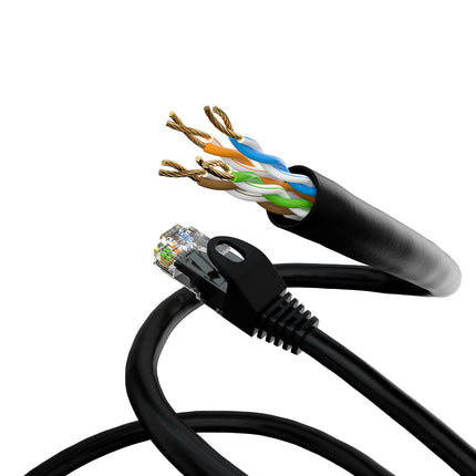 Cat5e 20M Black U/UTP Cable