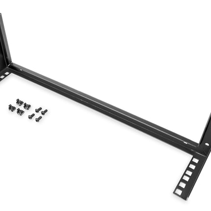 19" vertical wall mount bracket 2U black