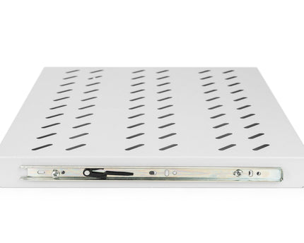 1U pull-out shelf for 600 mm deep racks 40x485x368 mm, up to 25 kg, grey (RAL 7035)