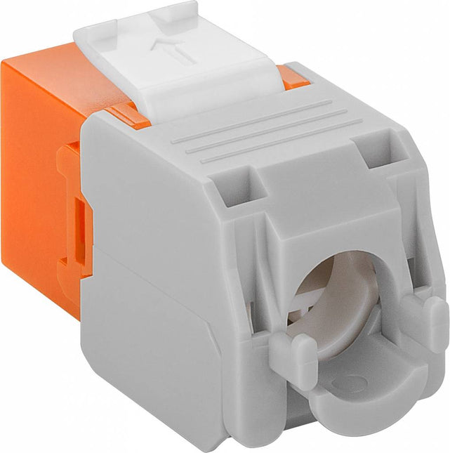 CAT6a Keystone RJ45 unshielded orange