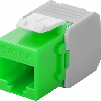 CAT6a Keystone RJ45 unshielded green