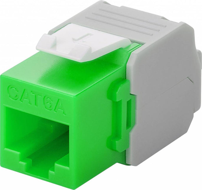 CAT6a Keystone RJ45 unshielded green